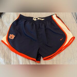 Nike Women's Navy and Orange Athletic Shorts